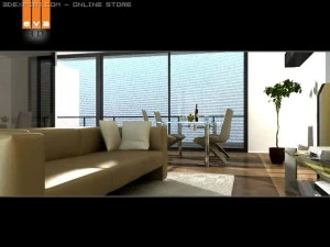 sala de escrit&oacute;rio Modelo 3D