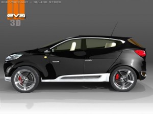 hyundai onic concept car 2010 Modelo 3D