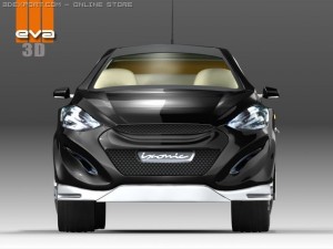 hyundai onic concept car 2010 Modelo 3D