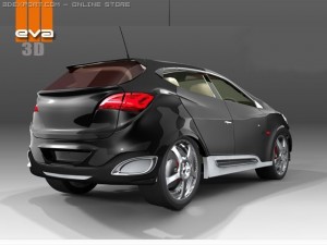 hyundai onic concept car 2010 Modelo 3D