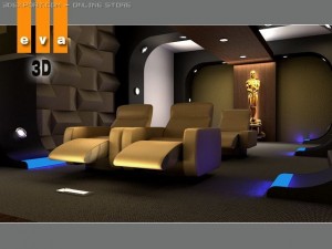 home therater Modello 3D