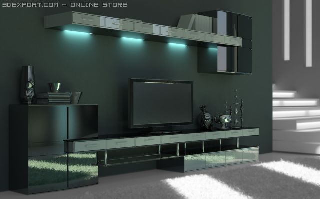 stand for tv 3D Model .c4d .max .obj .3ds .fbx .stl .blend 