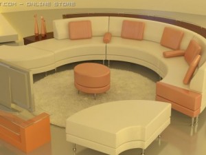 round sofa 3D Model