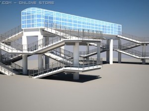 bridge for pedestrians 3D Модель