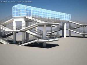 bridge for pedestrians 3D Model