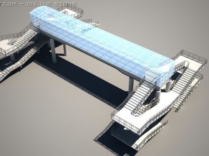 bridge for pedestrians 3D Модель