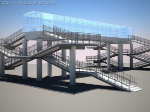 bridge for pedestrians 3D Модель