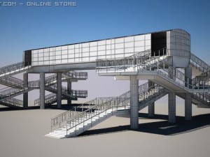 bridge for pedestrians 3D Модель