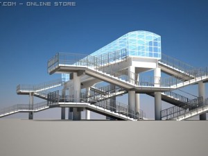 bridge for pedestrians 3D Модель