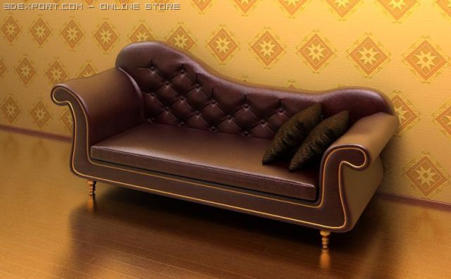 antique08001sofa 3D Model .c4d .max .obj .3ds .fbx .stl .blend 