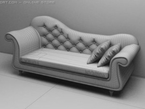 antique08001sofa 3D Model