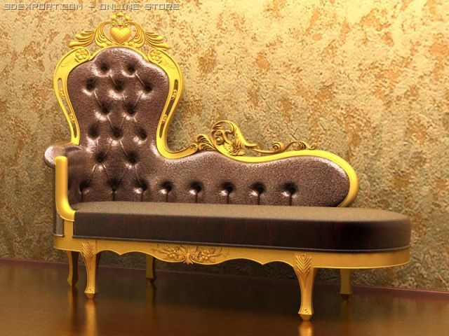 antique08006sofa 3D Model .c4d .max .obj .3ds .fbx .stl .blend 