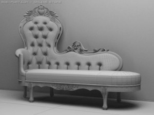 antique08006sofa 3D Model