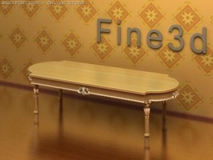 antique08003table 3D Model