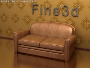 fine3d09025sofa 3D Model