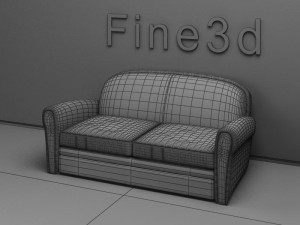 fine3d09025sofa 3D 模型