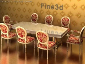Fine3d09026桌子 3D 模型