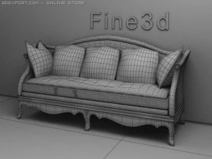 antique09028sofa 3D Model