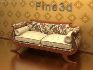 antique sofa 090351006 Modelo 3D