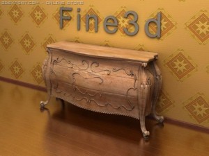 antiquecupboard090380202 3D Model