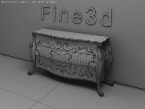 antiquecupboard090380202 3D Model