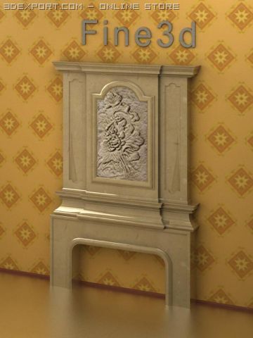 antiquefireplace090330101 3D Модель .c4d .max .obj .3ds .fbx .stl .blend 
