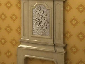 골동품벽난로090330101 3D 모델