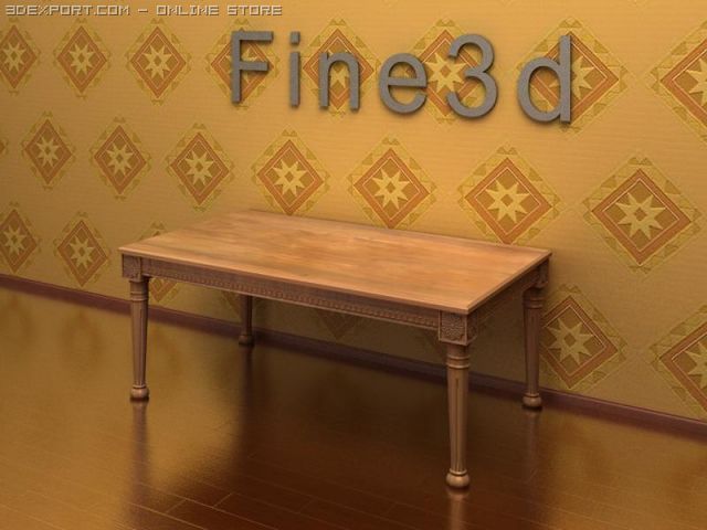 antiquetable090370606 3D Model .c4d .max .obj .3ds .fbx .stl .blend 