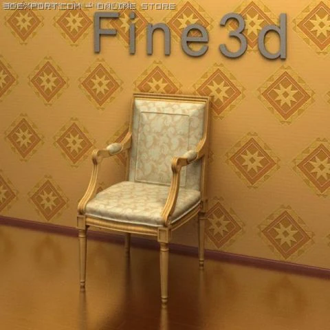 antiquechair090440201 3D Model .c4d .max .obj .3ds .fbx .stl .blend 