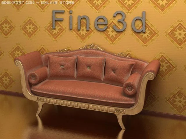 antiquesofa090391007 3D Model .c4d .max .obj .3ds .fbx .stl .blend
