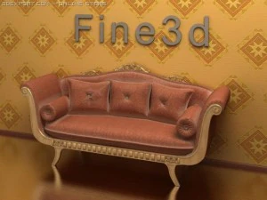 골동품소파090391007 3D 모델
