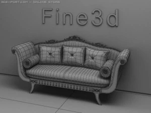 antiquesofa090391007 3D Model