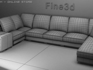 antiqu09056sofa combination 3Dモデル