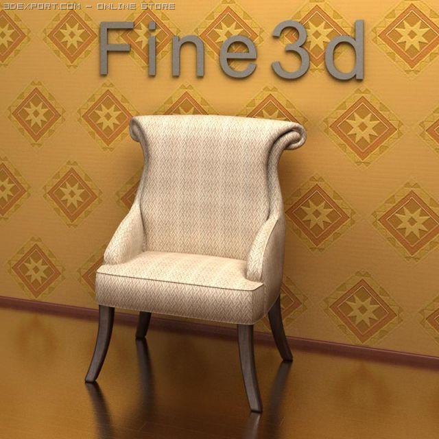 antique09062chair 3D Model .c4d .max .obj .3ds .fbx .stl .blend 