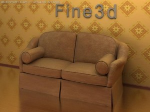 antique09063sofa Model 3D
