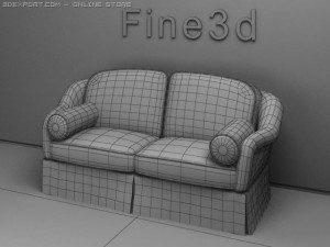 antique09063sofa Model 3D