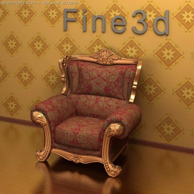 antique09065sofa 3D Model .c4d .max .obj .3ds .fbx .stl .blend