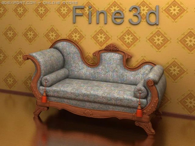antique09066sofa 3D Model .c4d .max .obj .3ds .fbx .stl .blend 