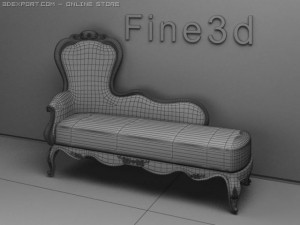 antique09069chair 3D 模型