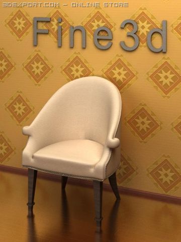 antique09072chair 3D Модель .c4d .max .obj .3ds .fbx .stl .blend 