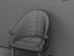 antique09072chair 3D Модель