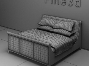 antique09073bed Modelo 3D