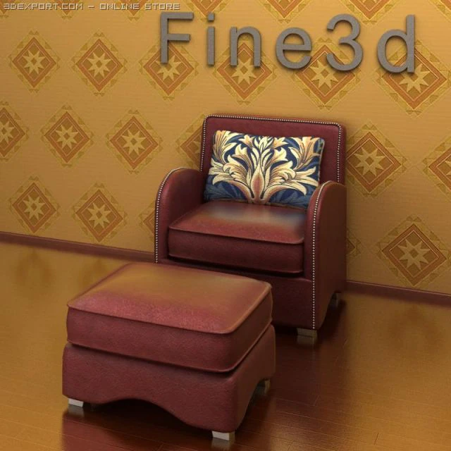 antique09077sofa 3D Model .c4d .max .obj .3ds .fbx .stl .blend 