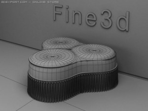 antique09071stool Model 3D
