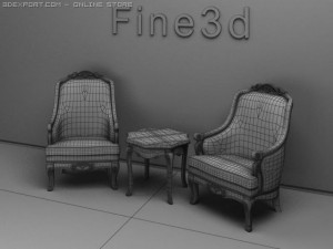 antique0995chair Modelo 3D