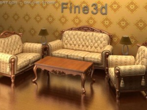 antique0994sofa combination Modelo 3D
