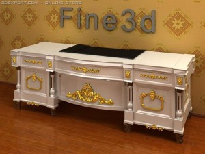 antique08028desk Model 3D