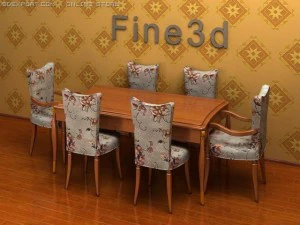 antik08029Tisch 3D Modell