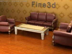 antica combinazione di divani 08032 Modello 3D