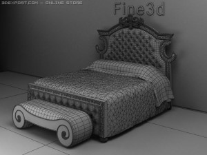 antique08033bed 3Dモデル